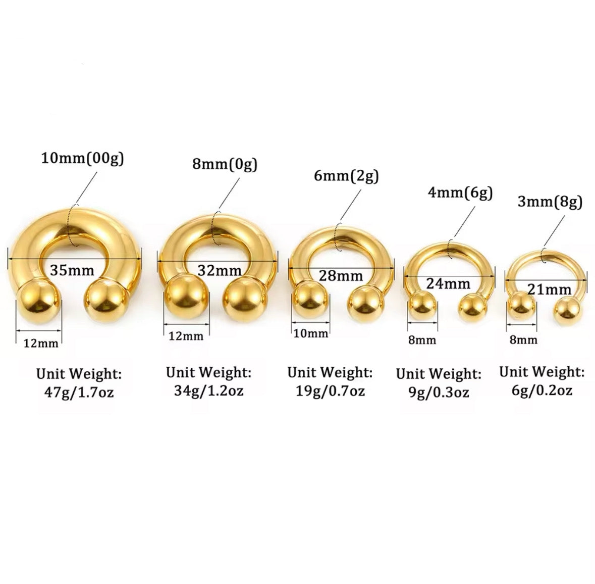 BCR Ball Closure Ring | Circular Barbell CBR