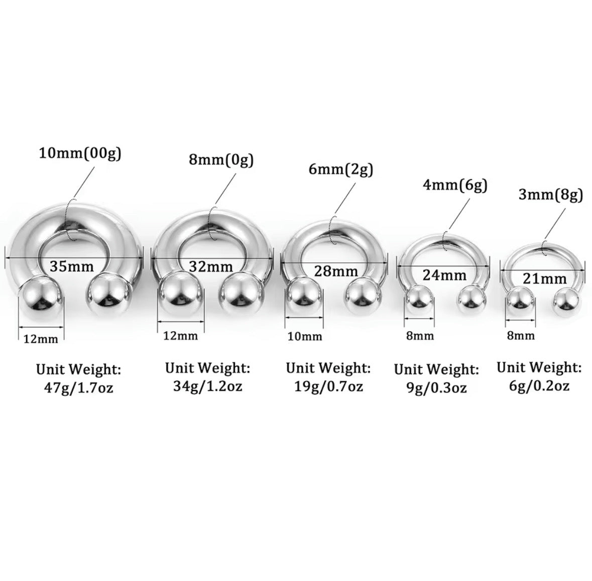 BCR Ball Closure Ring | Circular Barbell CBR