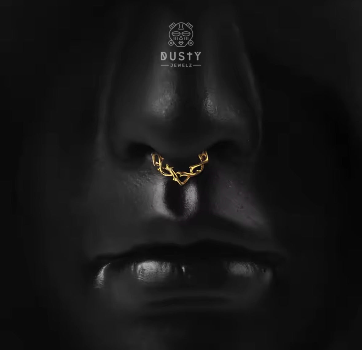 Vine Hinged Septum Ring | Stainless Steel Clicker