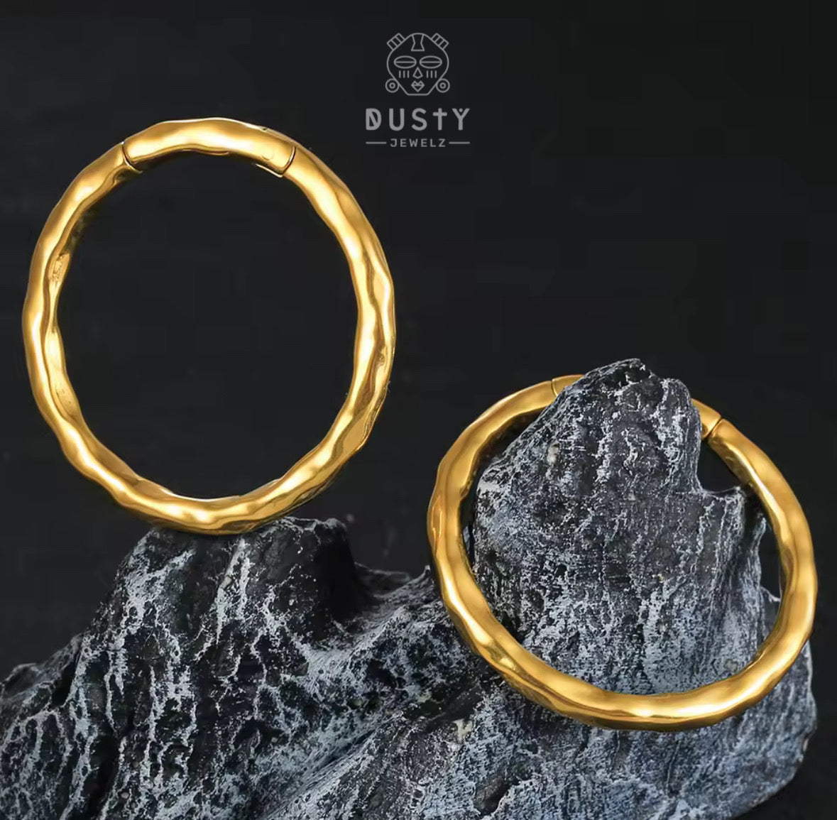 Hammered Hoop Ear Weights