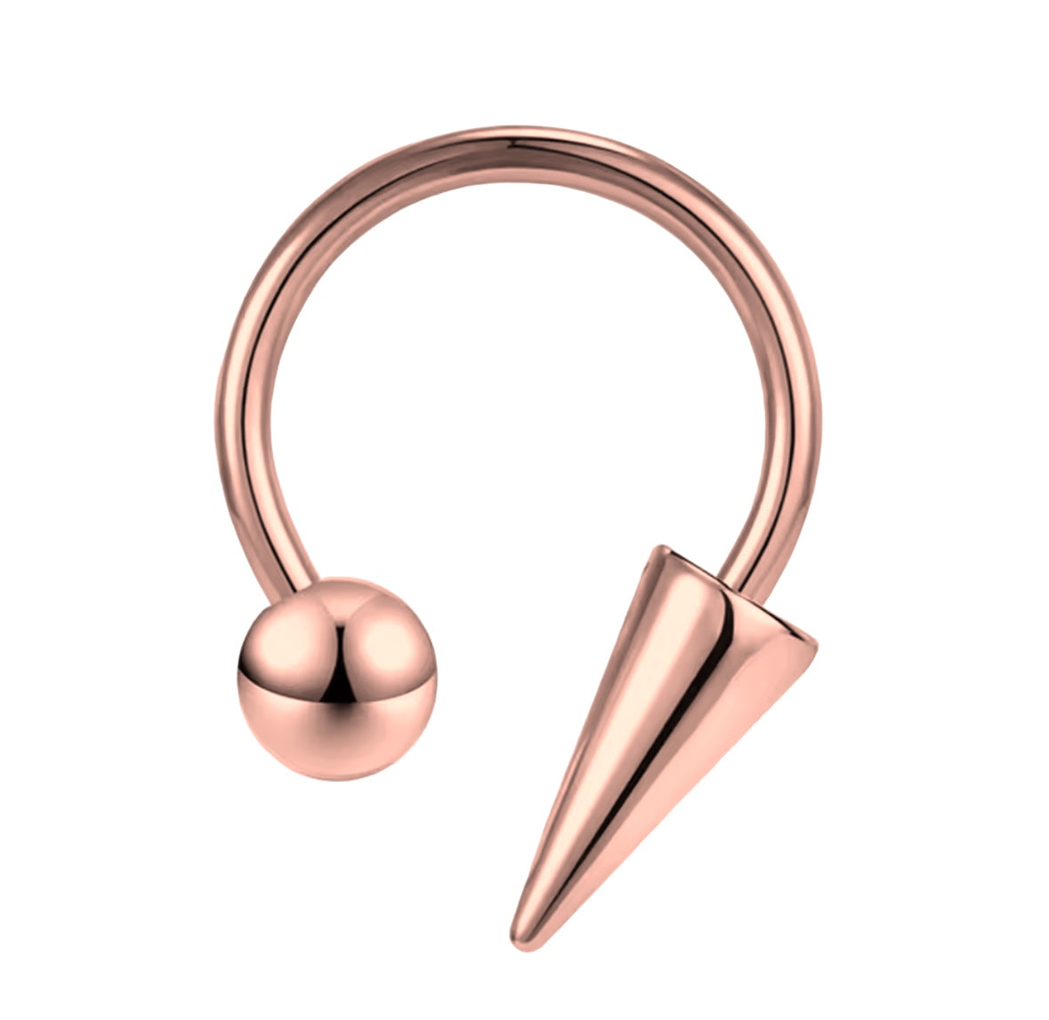 Spike Lippy Loop Labret Ring Horseshoe | Snake Bite Piercing | Lip Hugger
