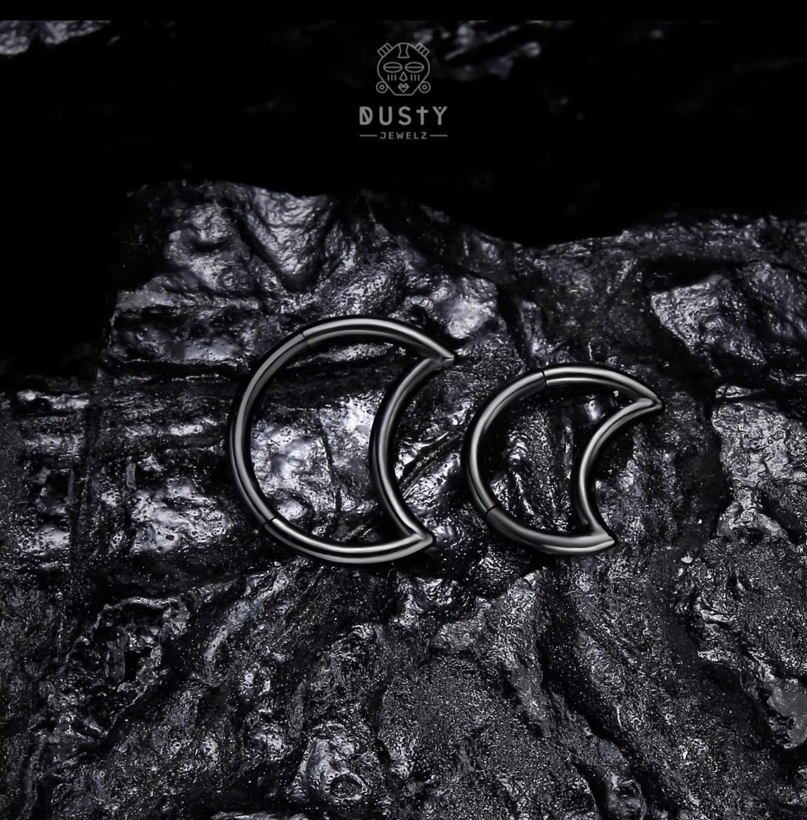 Crescent Half Moon Hinged Clicker | Daith Septum Ring