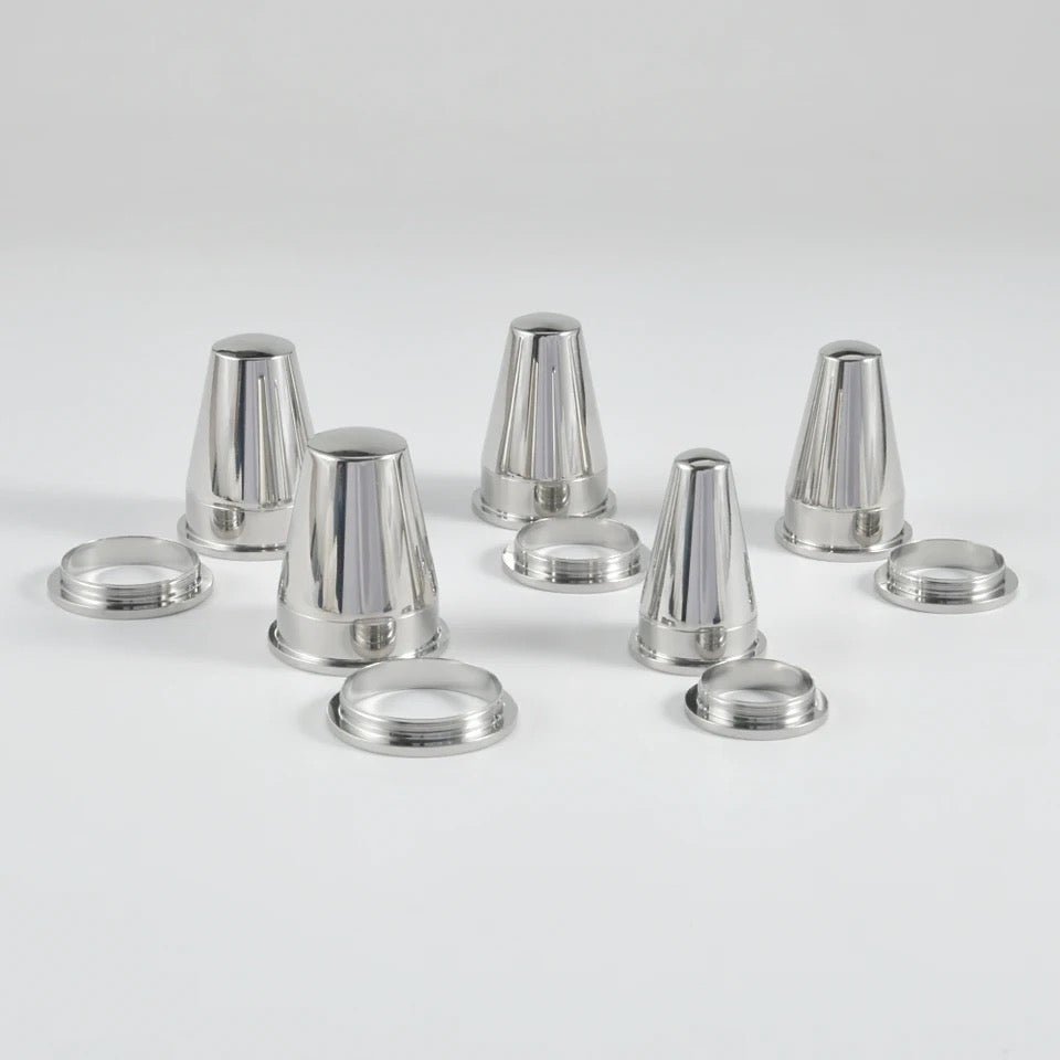 2 In 1 Taper & Tunnel Ear Stretching Set | Interchangeable Stainless Steel (3 Pieces) | From 22mm - 30mm - DustyJewelz