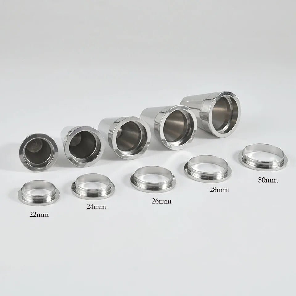 2 In 1 Taper & Tunnel Ear Stretching Set | Interchangeable Stainless Steel (3 Pieces) | From 22mm - 30mm - DustyJewelz