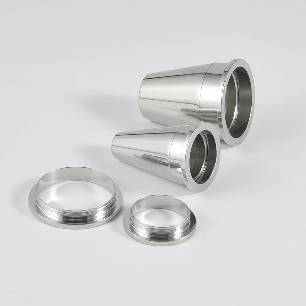 2 In 1 Taper & Tunnel Ear Stretching Set | Interchangeable Stainless Steel (3 Pieces) | From 22mm - 30mm - DustyJewelz