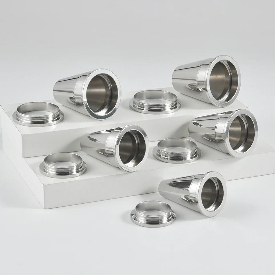 2 In 1 Taper & Tunnel Ear Stretching Set | Interchangeable Stainless Steel (3 Pieces) | From 22mm - 30mm - DustyJewelz