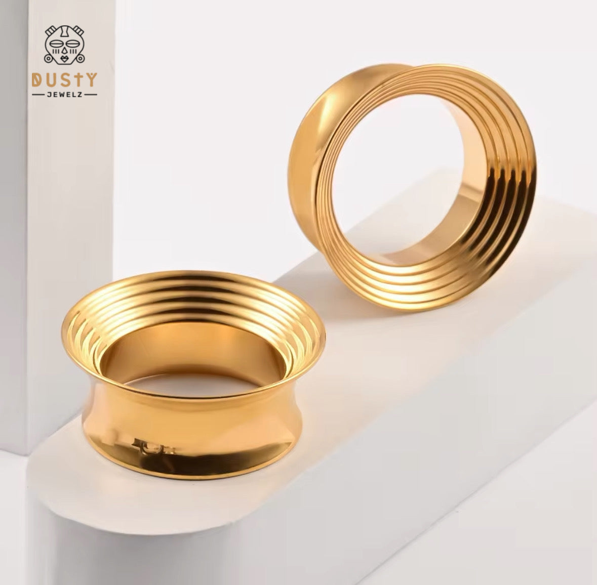 Ridged Wide Flared Stainless Steel Tunnels