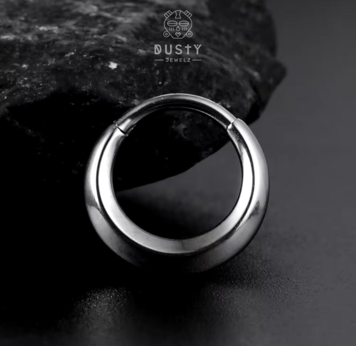 Chunky Edged Septum Clicker | Hinged Piercing Ring