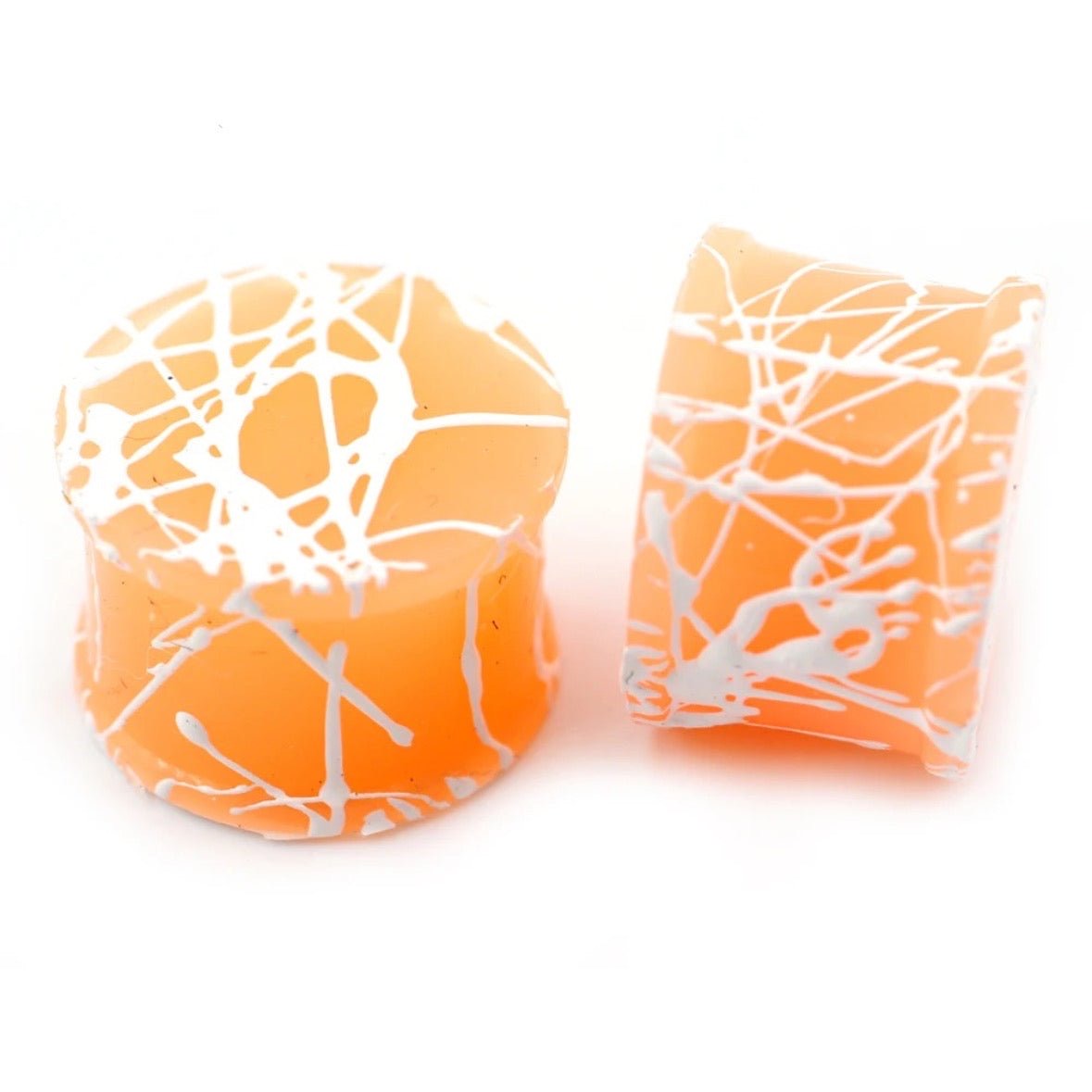 Extra Big Silicone Plugs | Double Flare | Splatter Paint