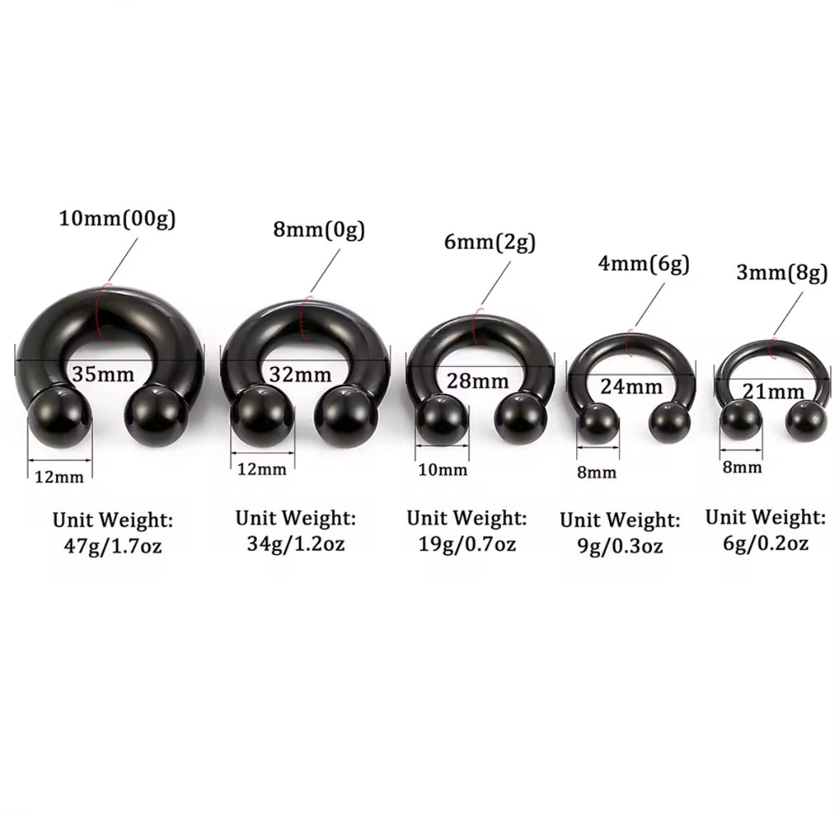 BCR Ball Closure Ring | Circular Barbell CBR