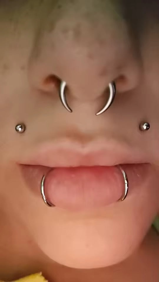 Steel Bull Taper Septum Pincher | Crescent Tapers | 16g-00g