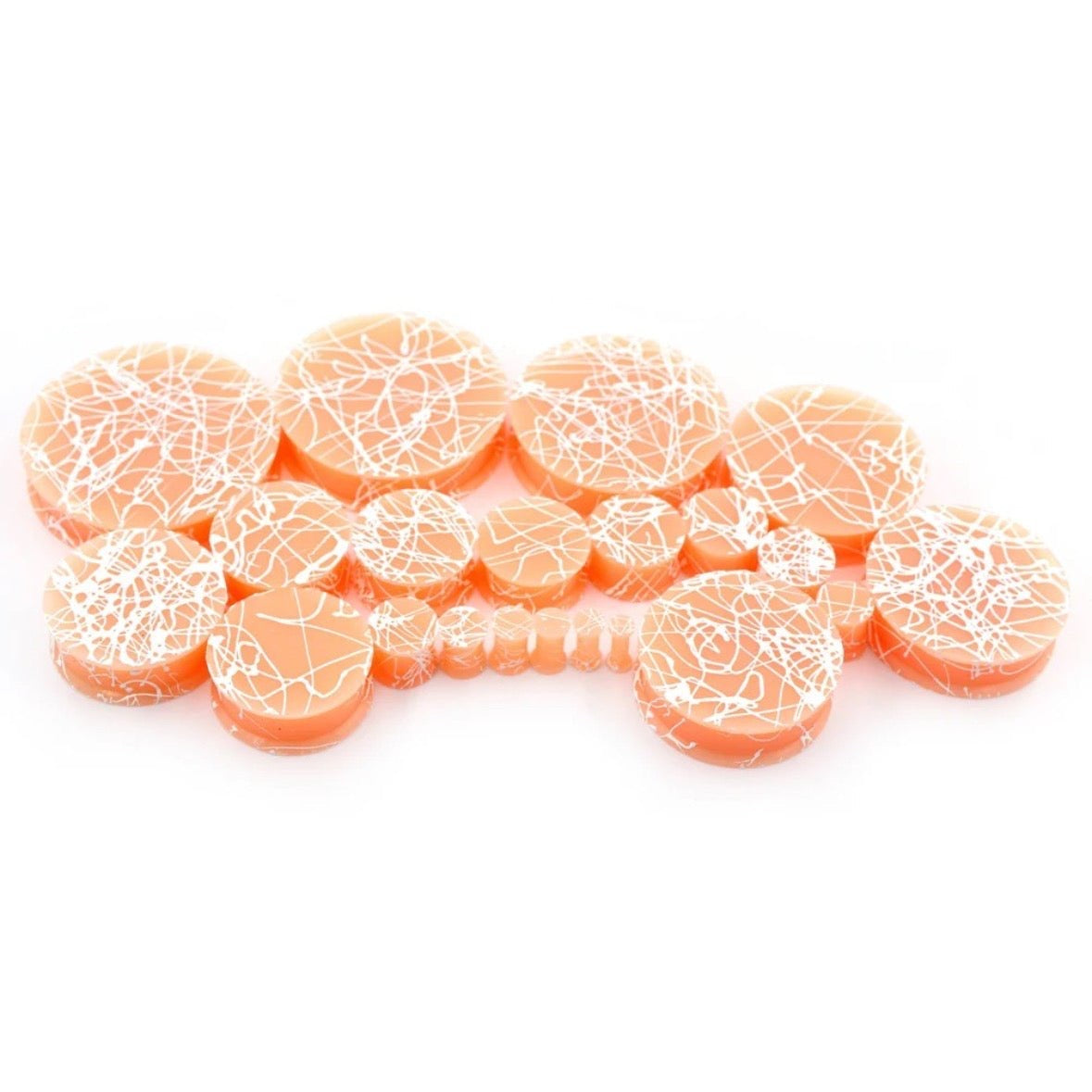 Extra Big Silicone Plugs | Double Flare | Splatter Paint