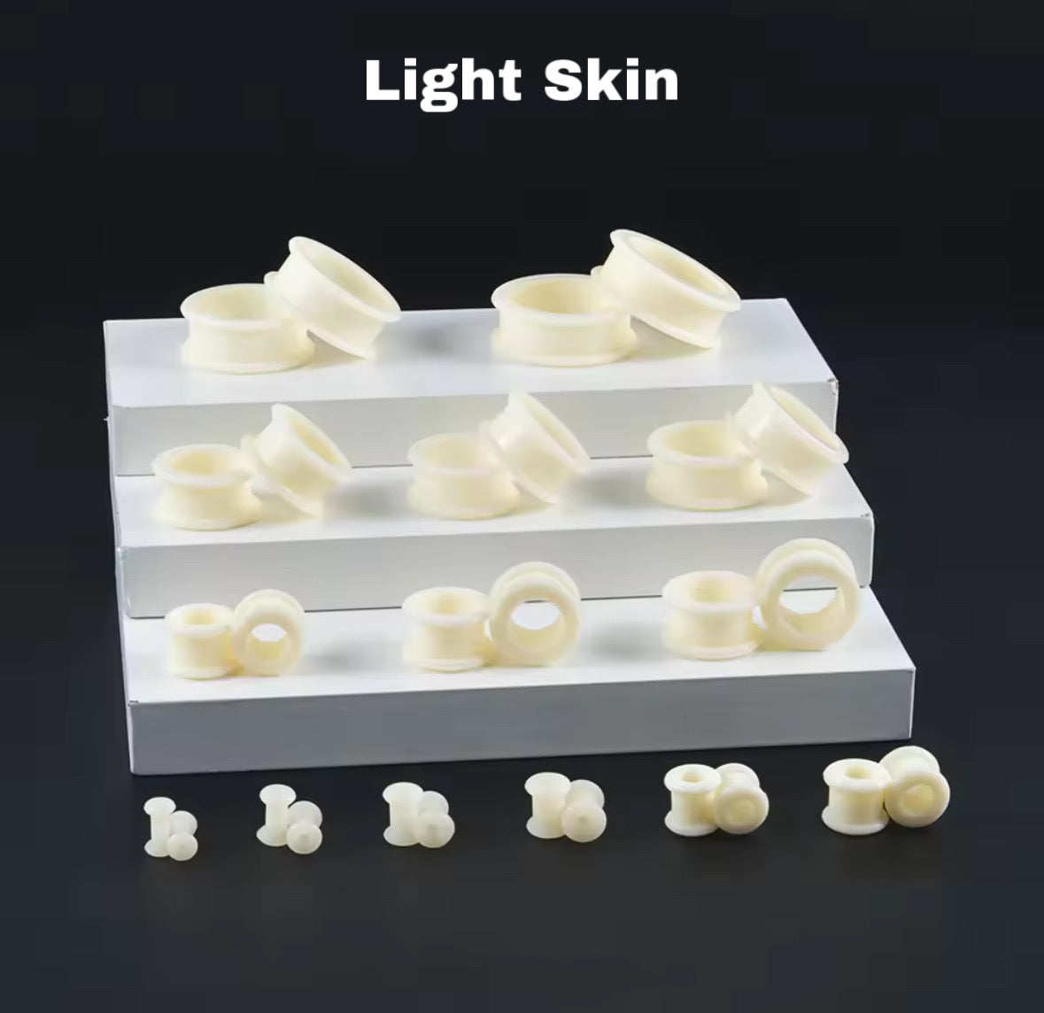 Extra Big Silicone Tunnels | Flexible Plugs | 3mm-76mm