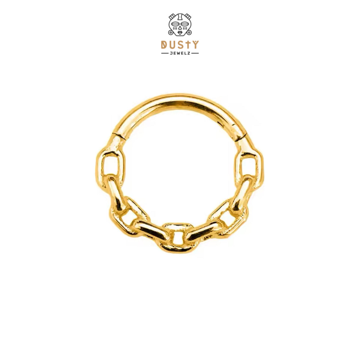 Chain Hinged Septum Ring | Stainless Steel Clicker