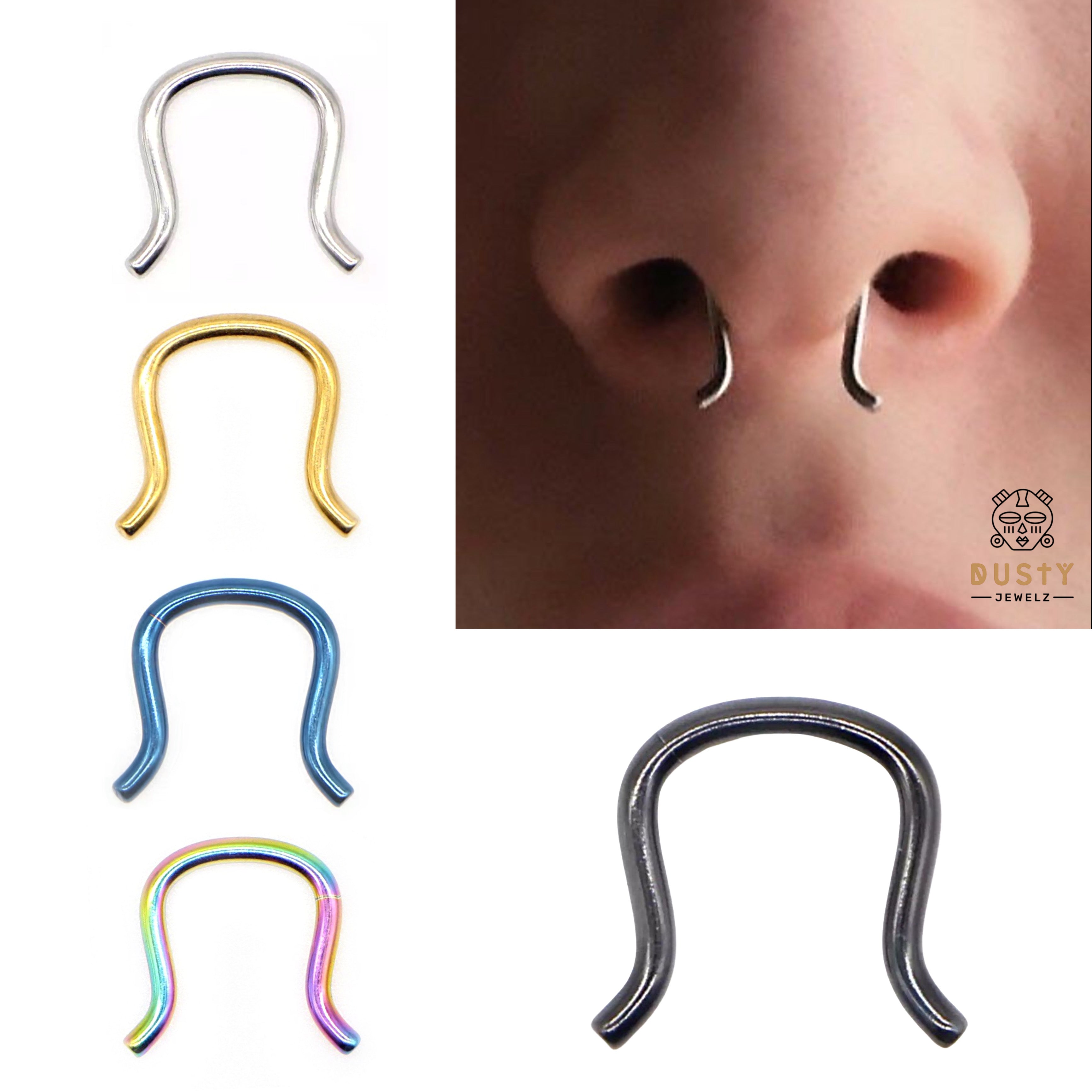 Septum Retainer U Shaped Hider Ring DustyJewelz septum-retainer-u-shaped-hider-ring-dustyjewelz