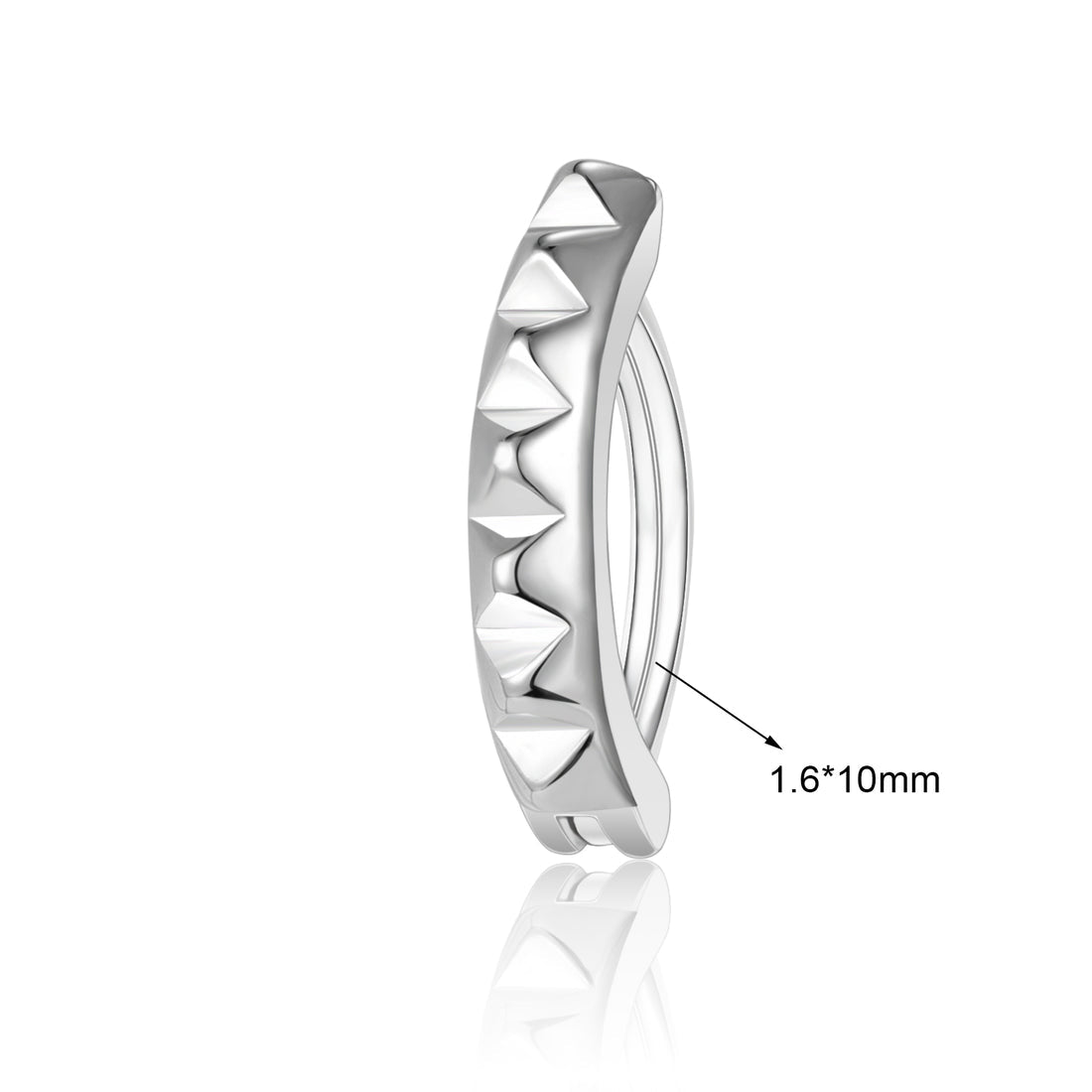 Sleek Belly Button Clicker | Pyramid Cut Sleeper Navel Ring | Surgical Steel