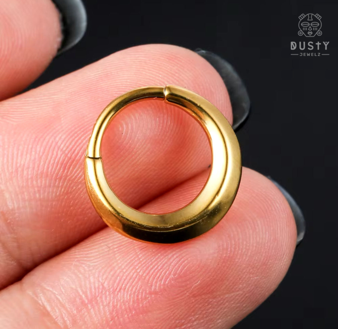Chunky Edged Septum Clicker | Hinged Piercing Ring