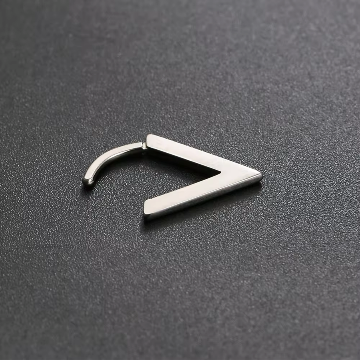 Triangle V- Shaped Septum Clicker | Hinged Piercing Ring