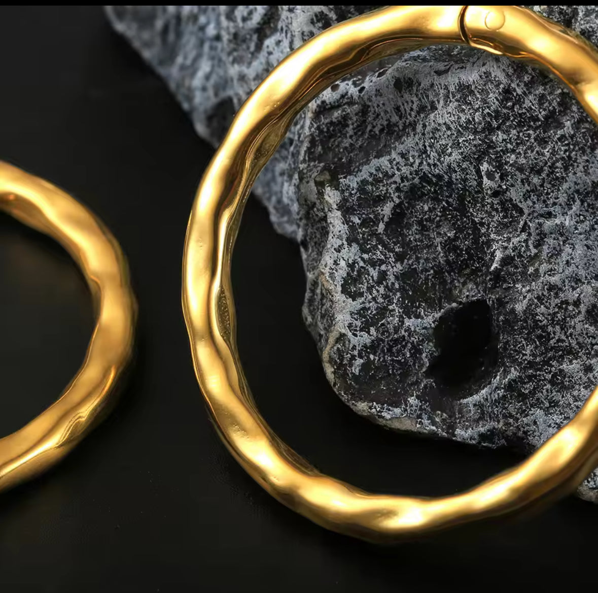 Hammered Hoop Ear Weights
