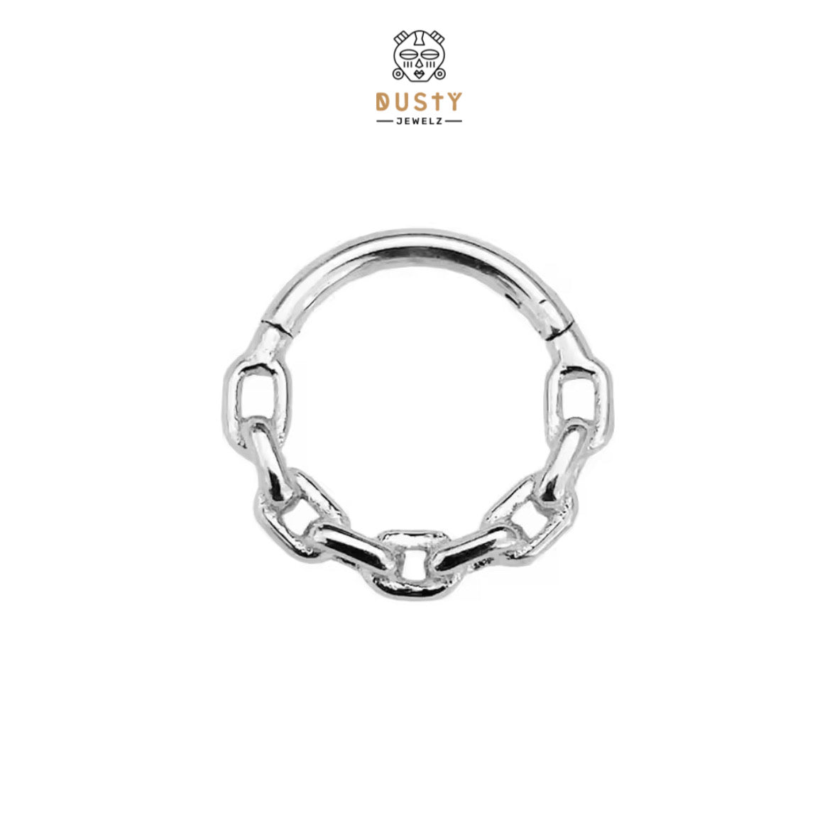 Chain Hinged Septum Ring | Stainless Steel Clicker