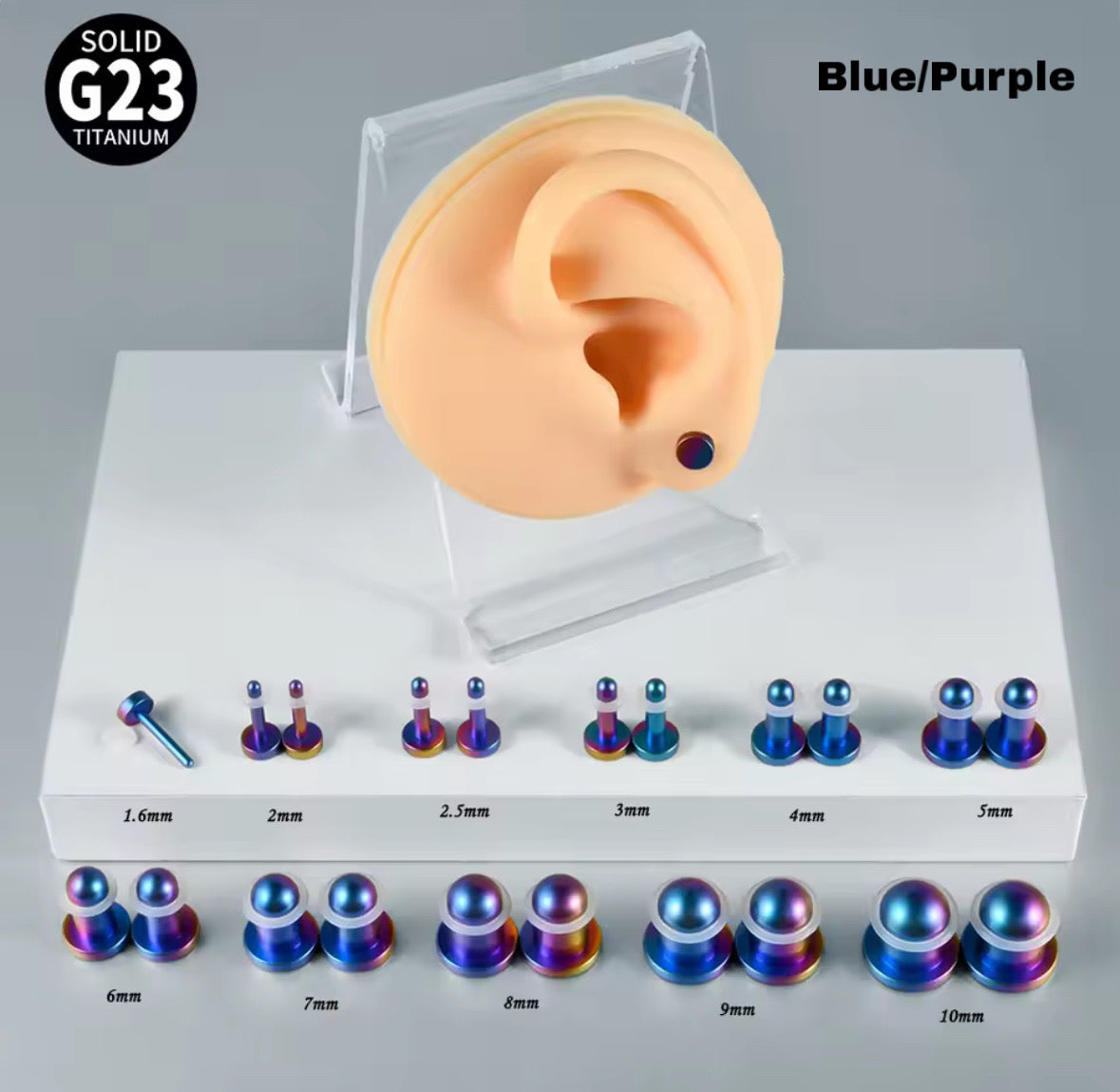 Rainbow Single Flare Plugs | TITANIUM