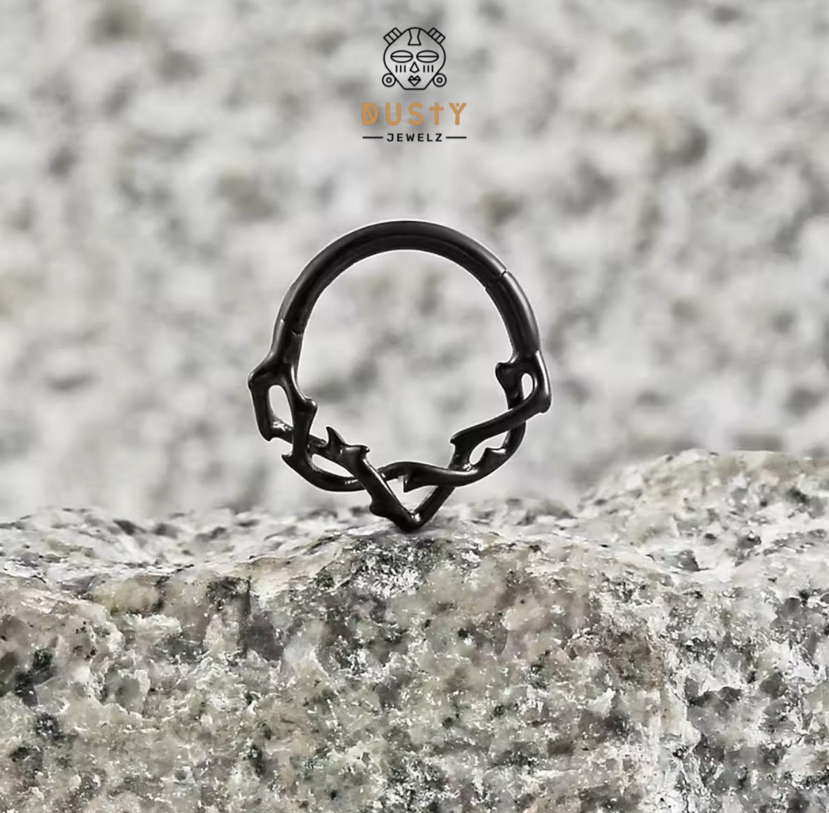 Vine Hinged Septum Ring | Stainless Steel Clicker