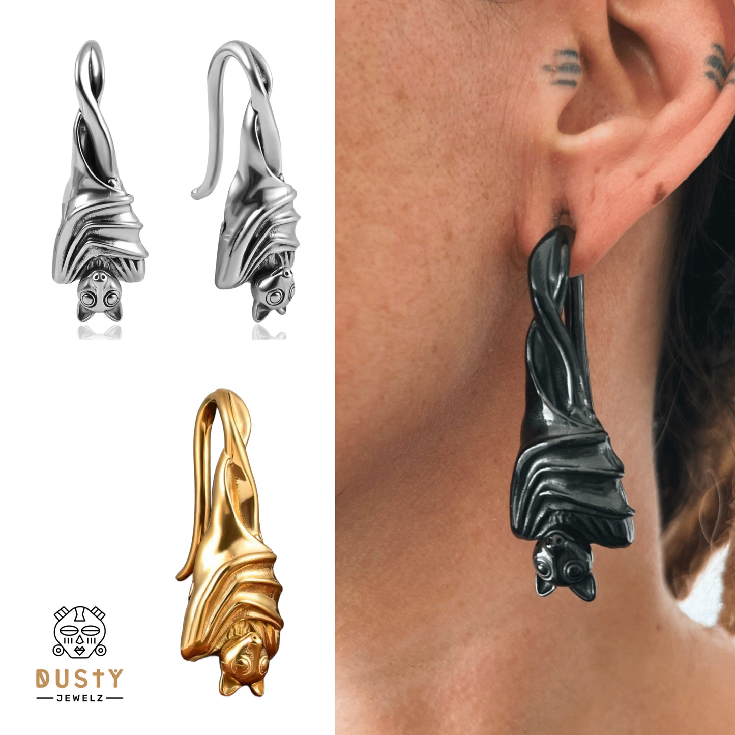 Bat Ear Weights | Lobe Hangers