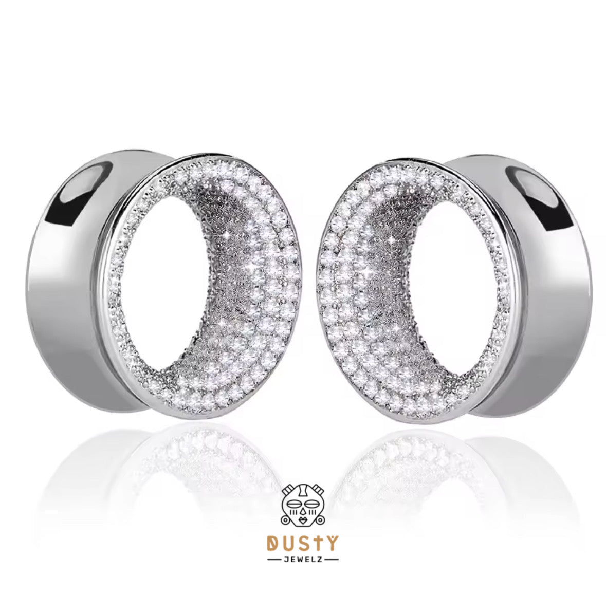 Crystal Paved Flared Stainless Steel Tunnels
