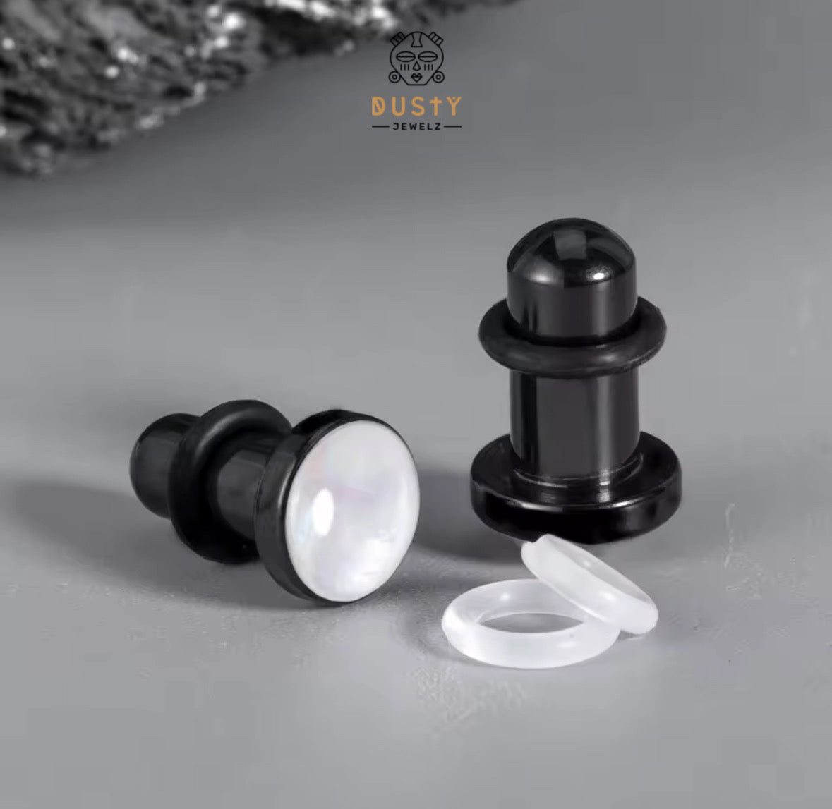 Shell Inlay Single Flare Steel Plugs | Dead Stretching Plug | Half Sizes