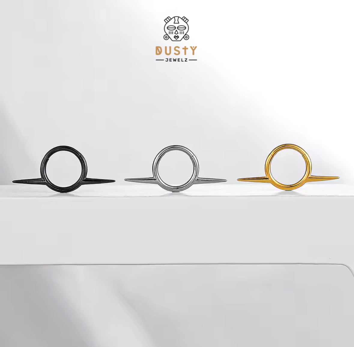 Tusk Spike Hinged Septum Ring Clicker G23