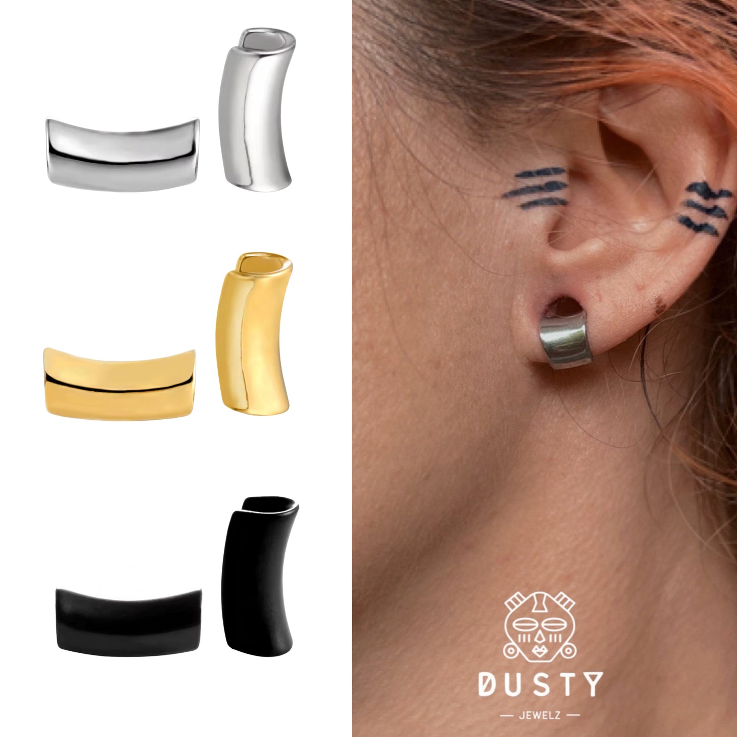Lobe Wrap Ear Hangers | Cuff In 4 Sizes