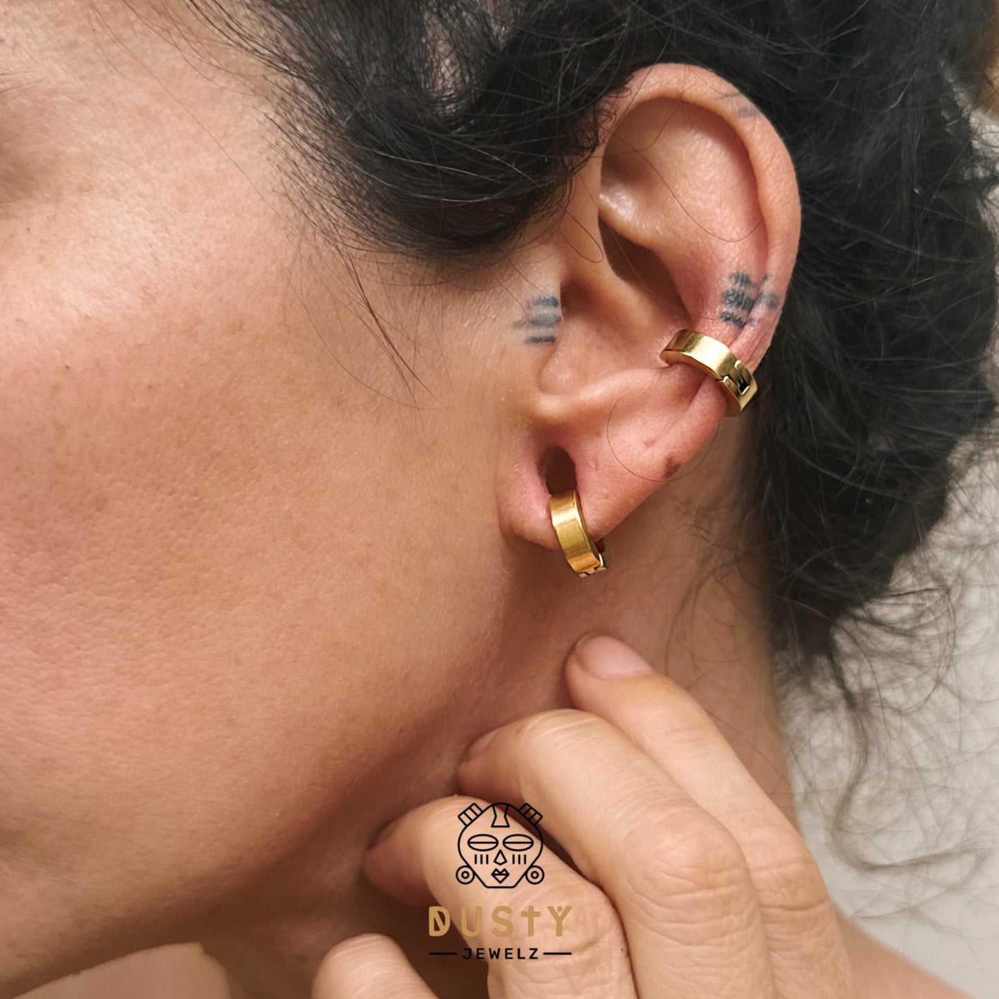 Clip On Hoop Ear Cuffs | Non Piercing Fake Earring Huggies