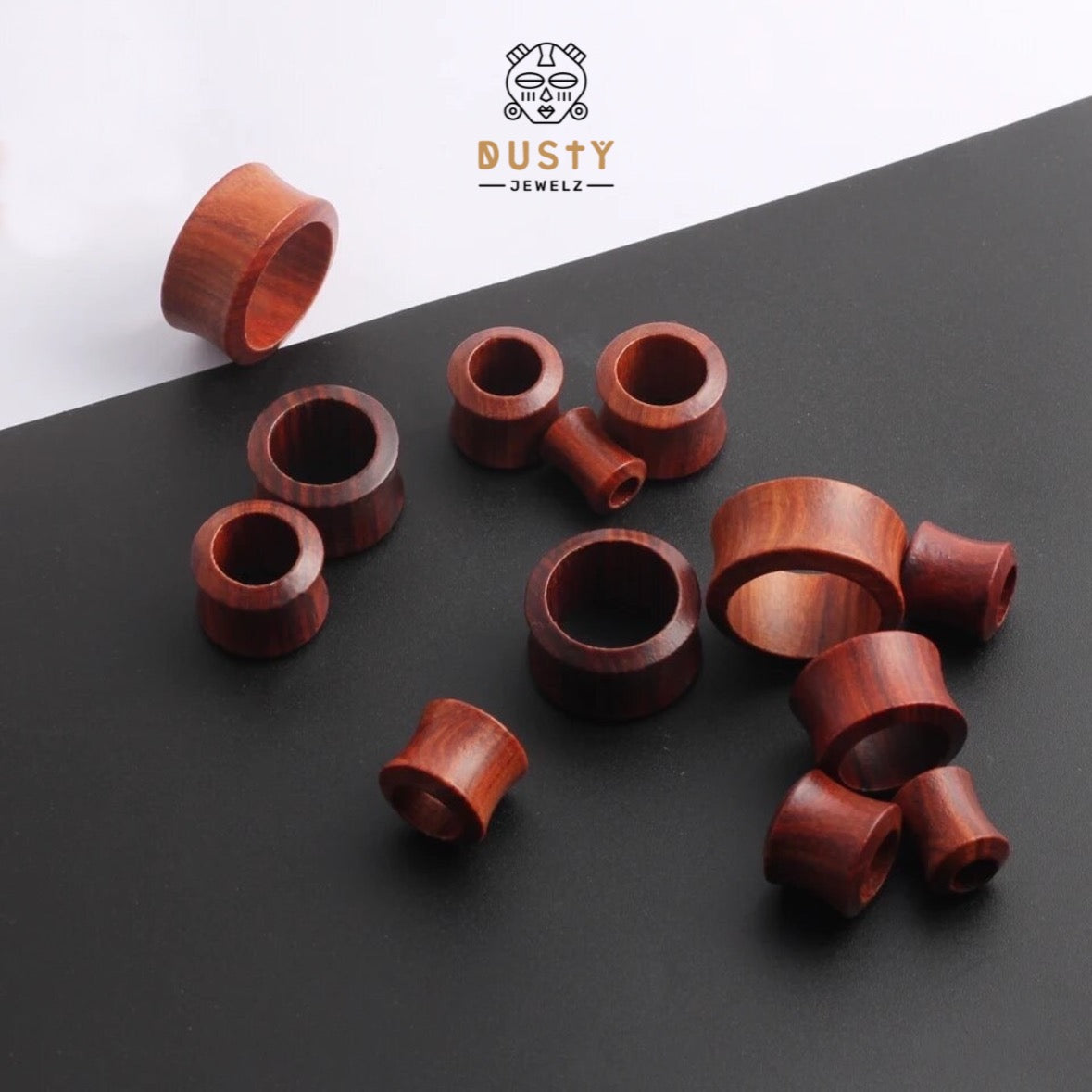 Organic Red Sandalwood Tunnels | Double Flare