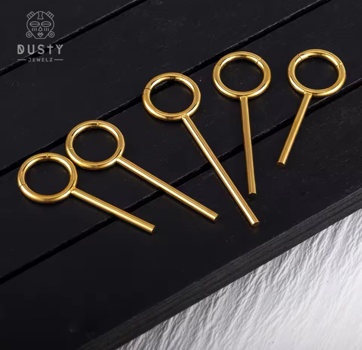 Sun Ray Multi Ring Stack For Stretched Ears | Clicker Stacking Rings