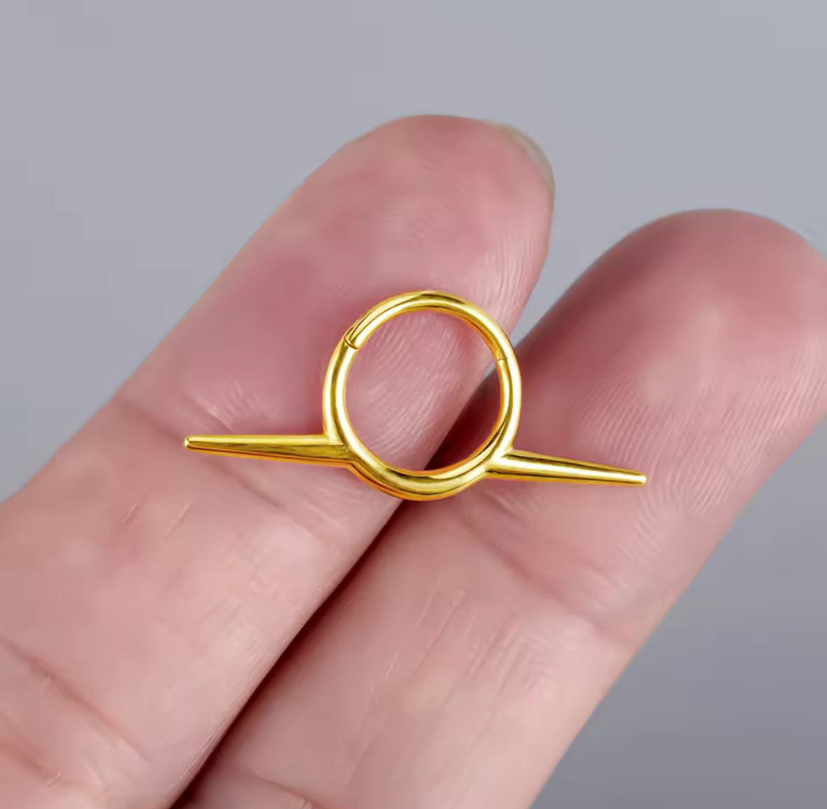 Tusk Spike Hinged Septum Ring Clicker G23