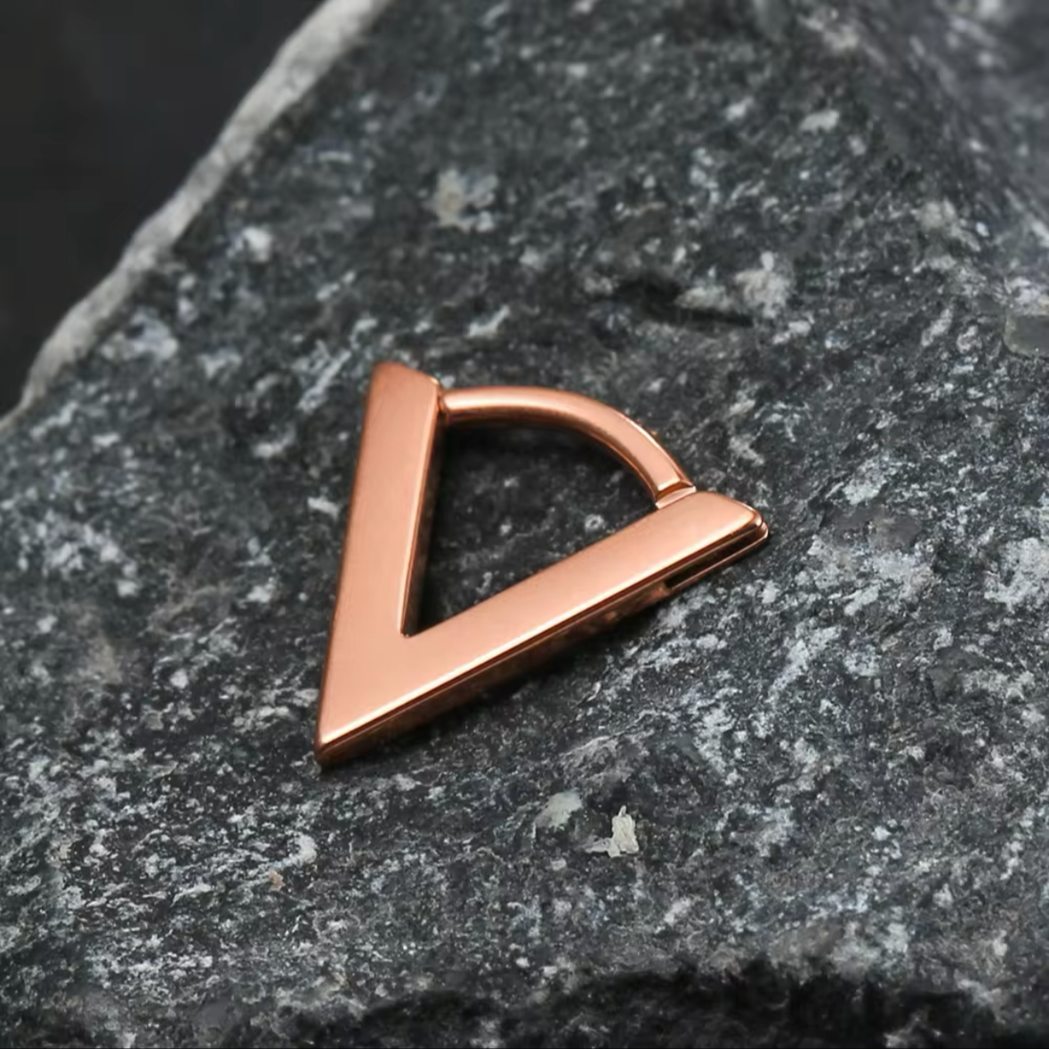 Triangle V- Shaped Septum Clicker | Hinged Piercing Ring