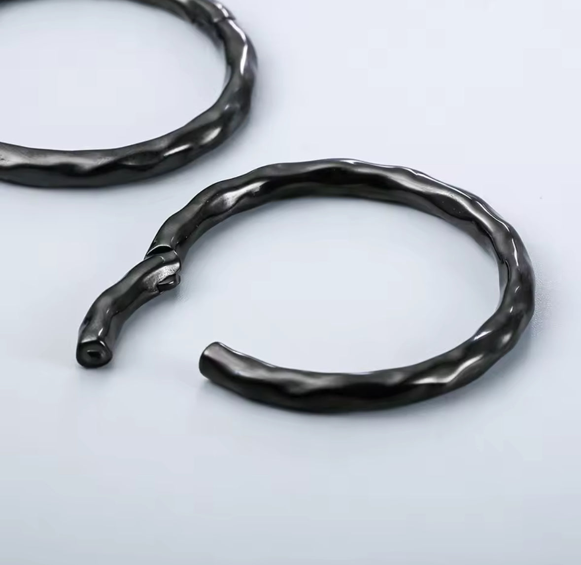 Hammered Hoop Ear Weights