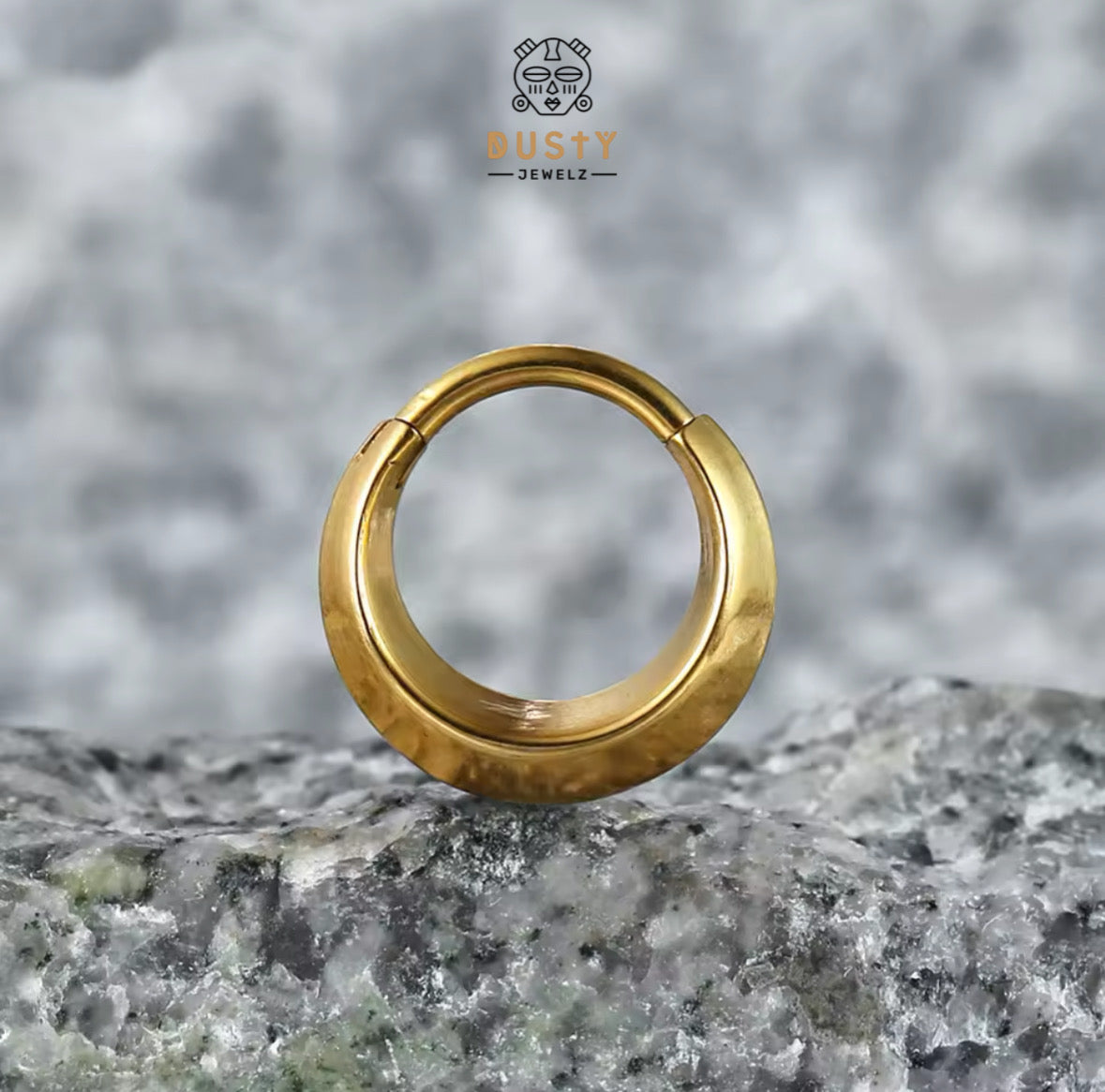 Chunky Edged Septum Clicker | Hinged Piercing Ring