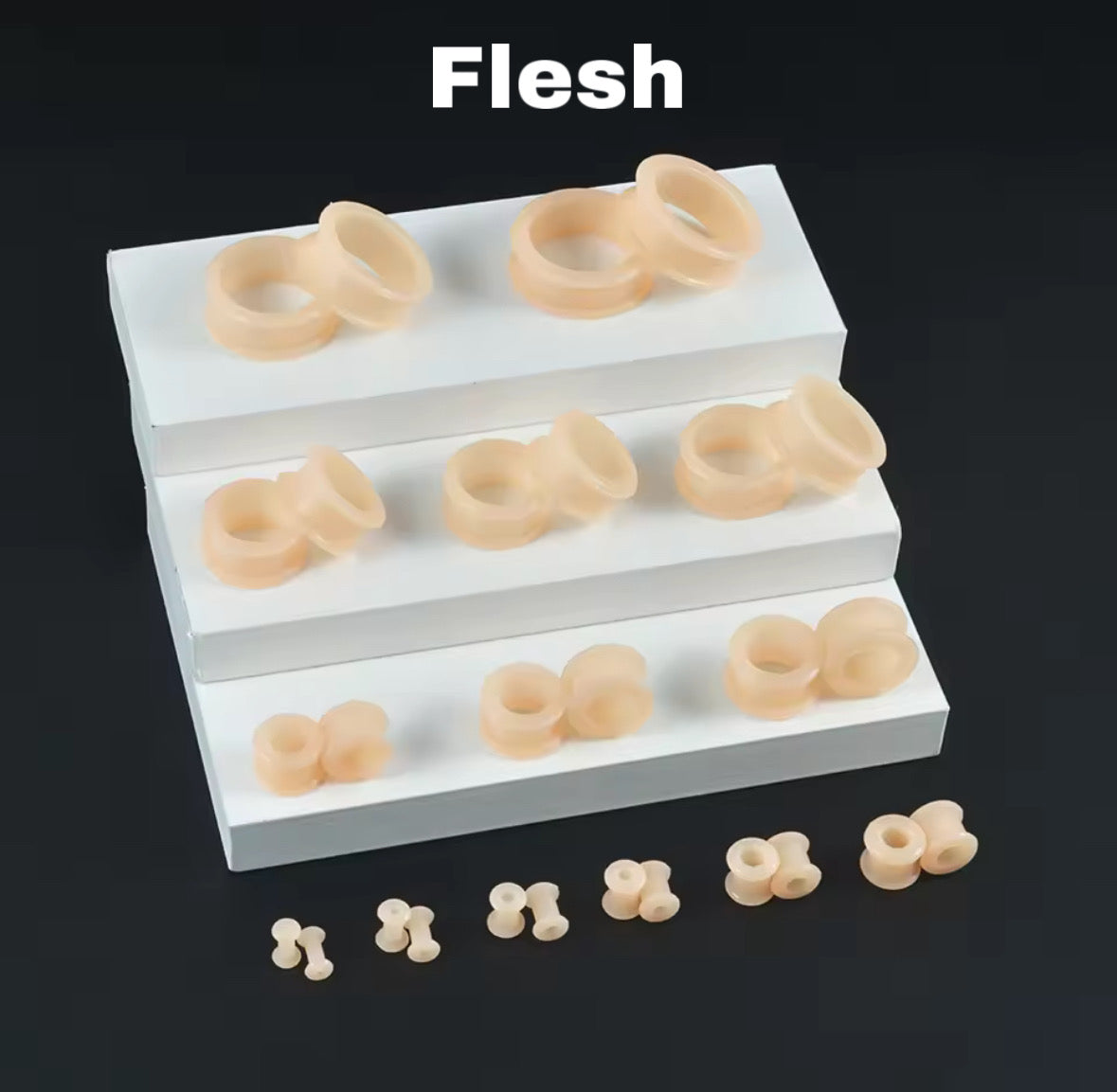 Extra Big Silicone Tunnels | Flexible Plugs | 3mm-76mm