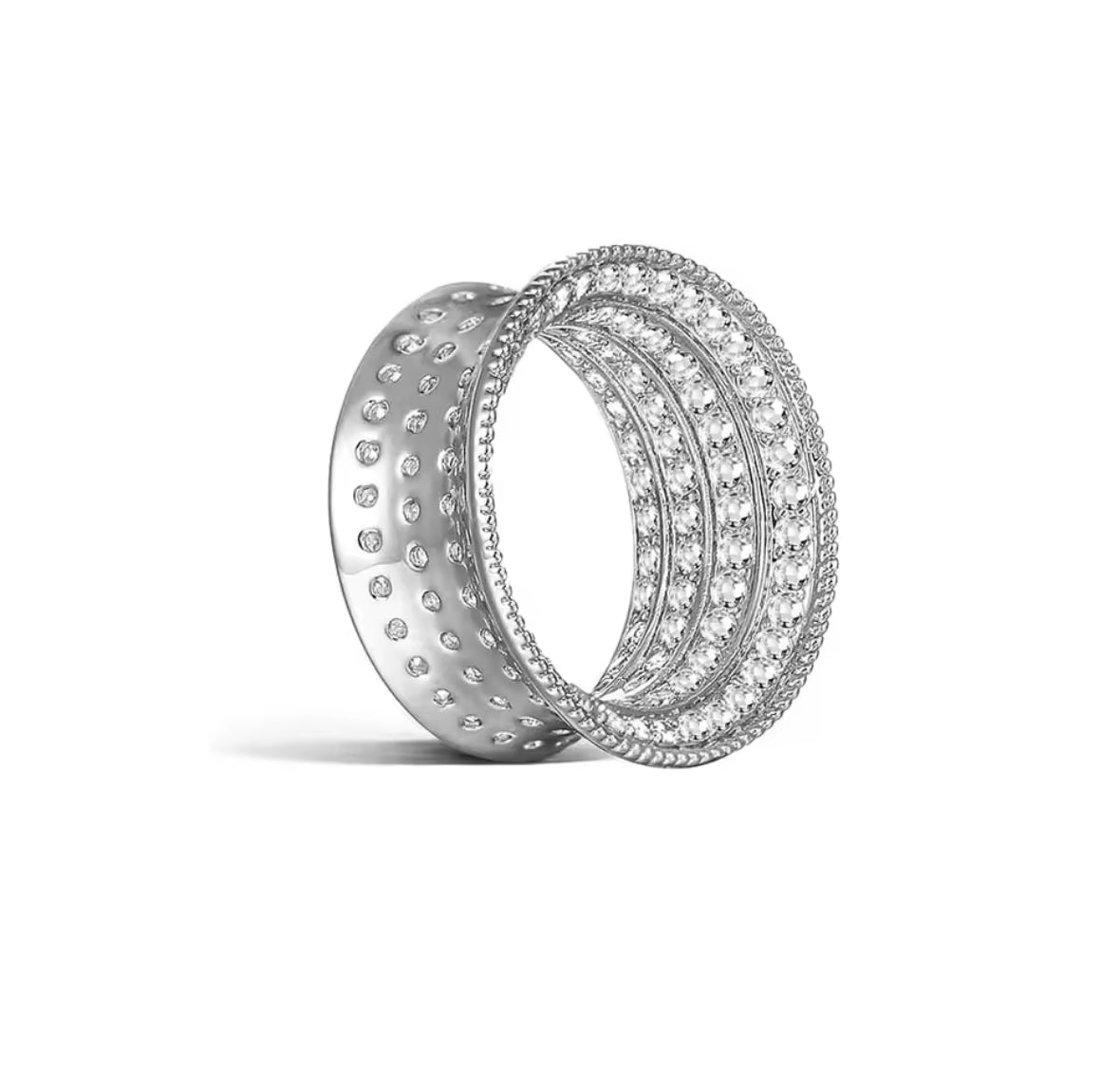 Crystal Paved Flared Stainless Steel Tunnels