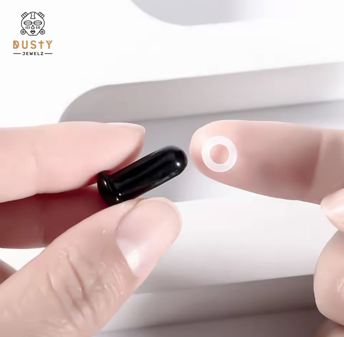 Black Glass Plugs | Single Flare