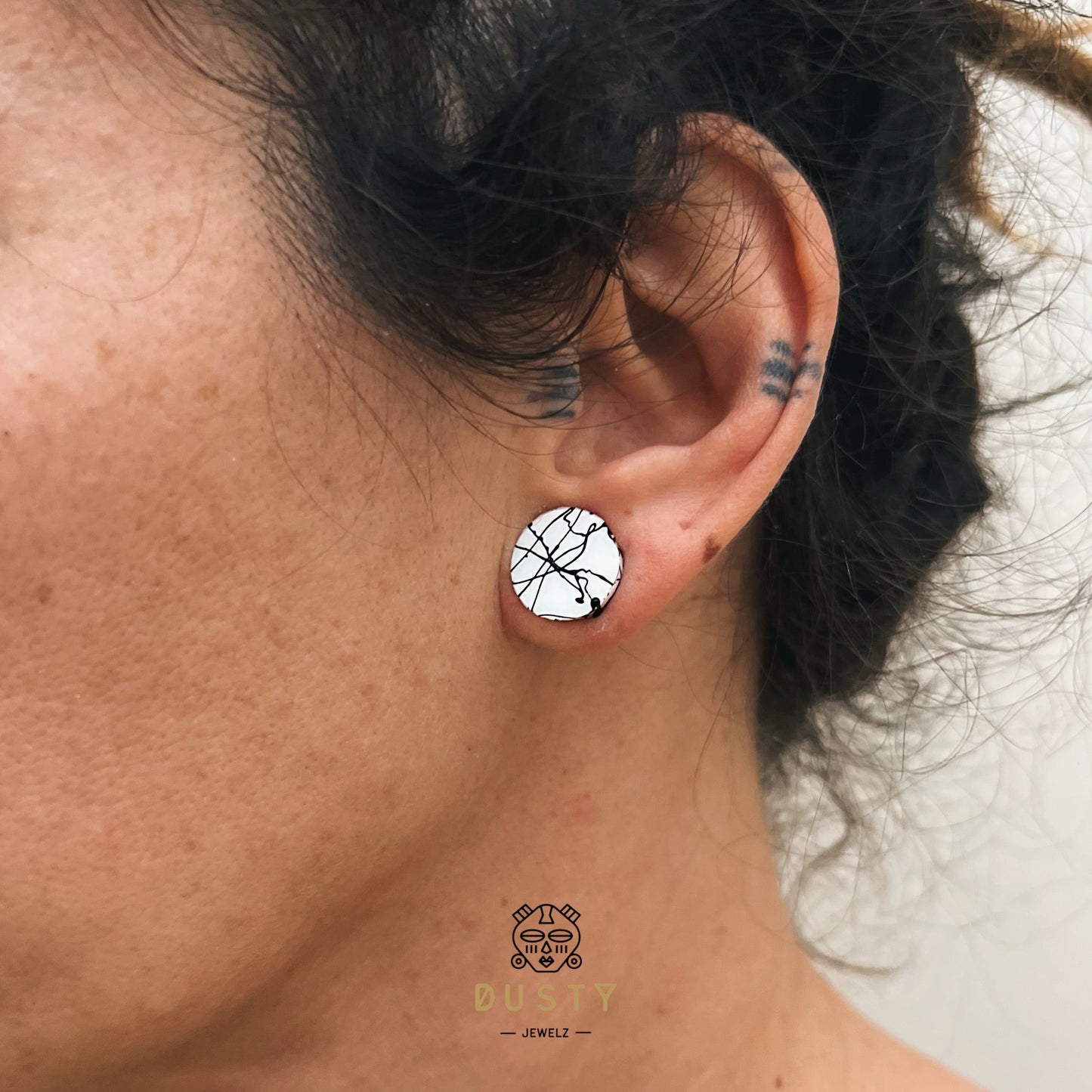 Extra Big Silicone Plugs | Double Flare | Splatter Paint
