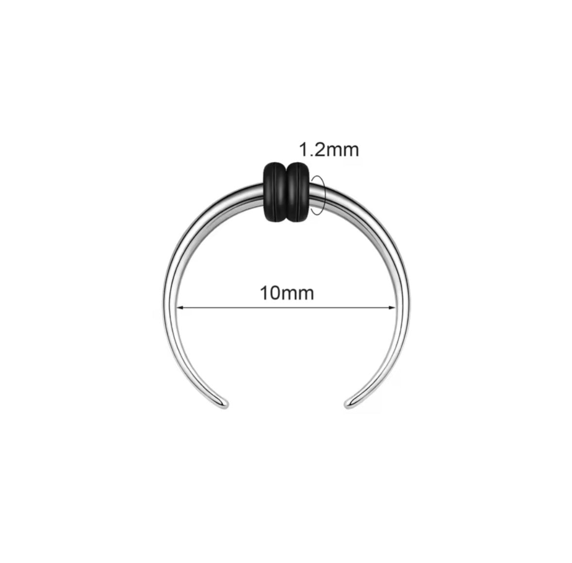 Steel Bull Taper Septum Pincher | Crescent Tapers | 16g-00g