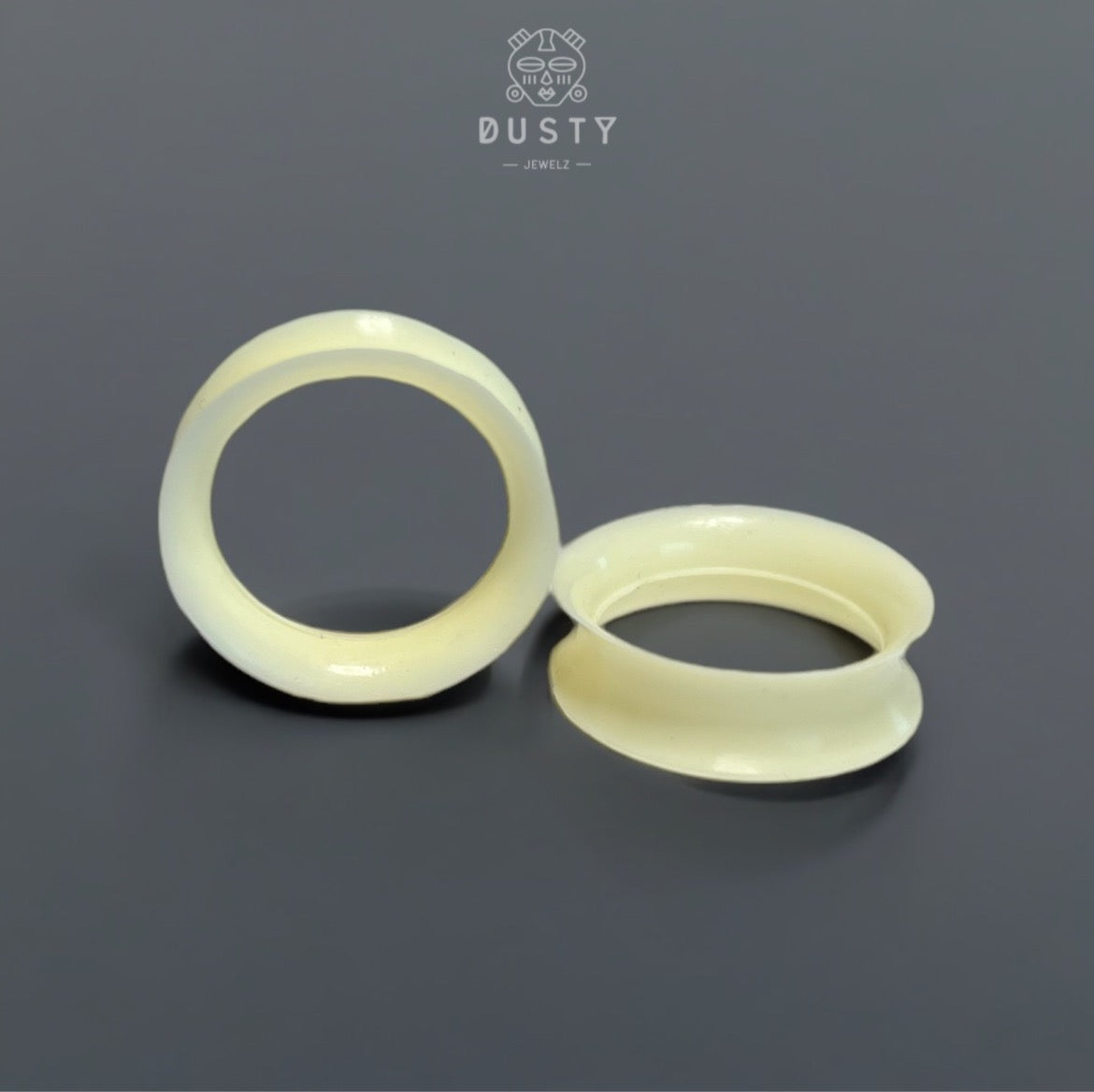 Beige Silicone Ear Skins | Double Flare | Skin Tone Thin Tunnels