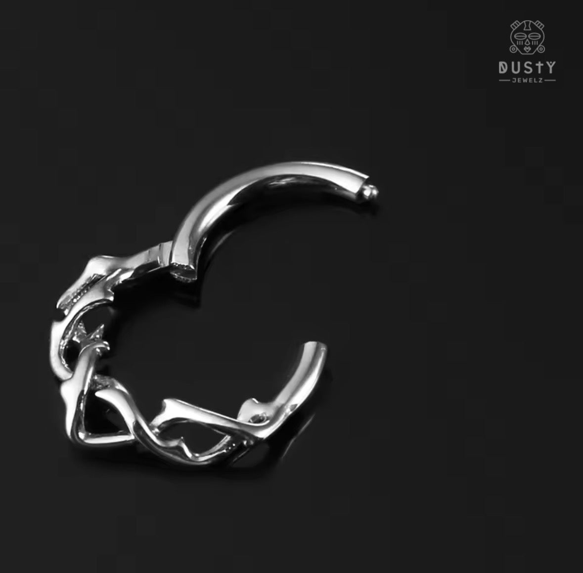 Vine Hinged Septum Ring | Stainless Steel Clicker