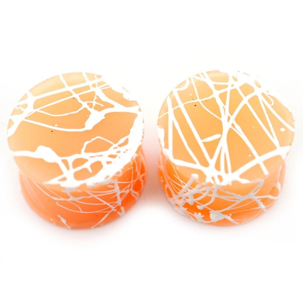 Extra Big Silicone Plugs | Double Flare | Splatter Paint