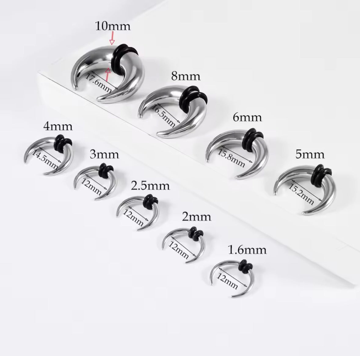 Pincher Kit | Surgical Steel | Stretching Set | 14g-00g