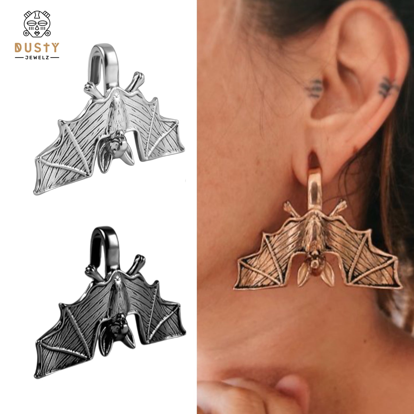 Bat Ear Weights | Lobe Hangers