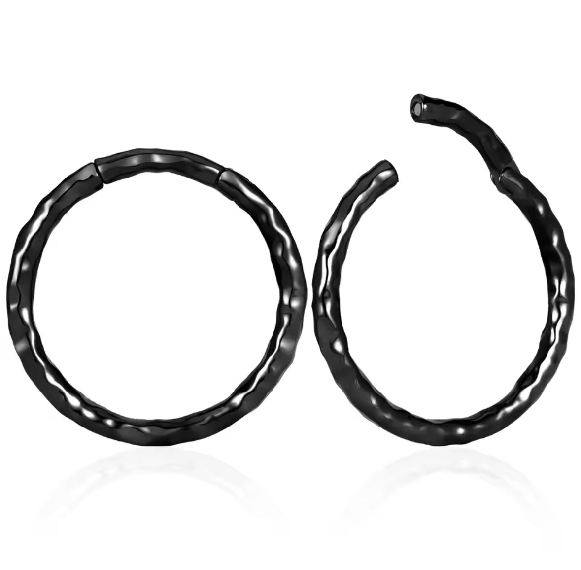 Hammered Hoop Ear Weights