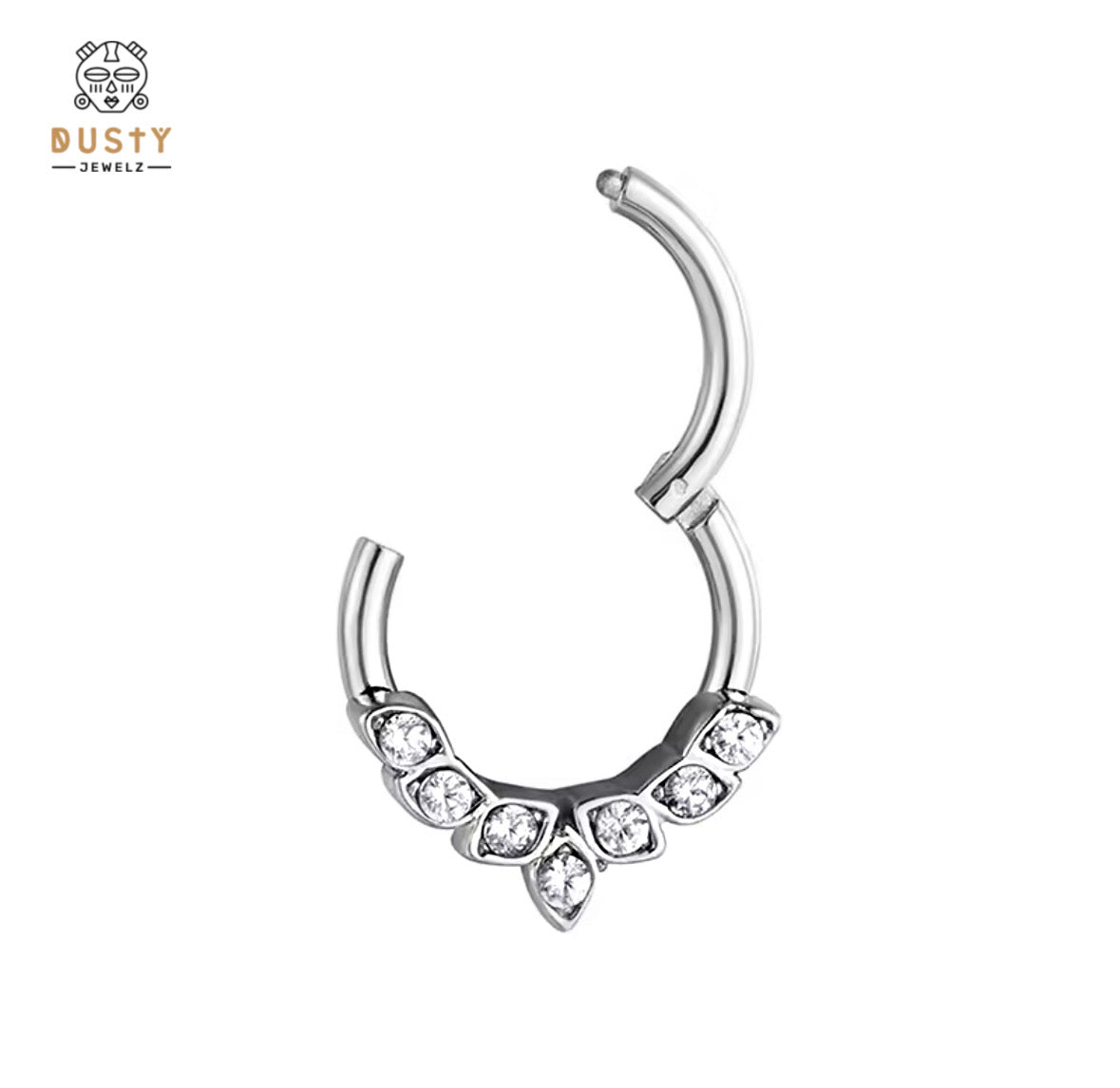 Crystal Paved Gem Septum Clicker 16G